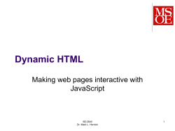 Dynamic HTML - To MSOE home page
