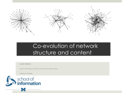 Co-evolution of network structure and content