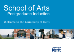 Postgraduate Welcome Week Presentation [1]