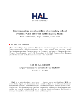 Discriminating proof abilities of secondary school students with
