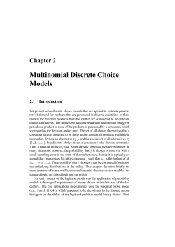 Multinomial Discrete Choice Models