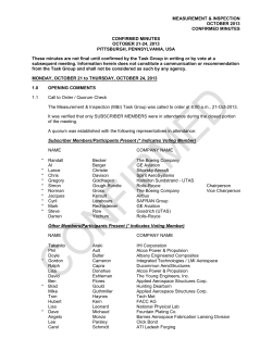 MIMinutesOct13CONFIRMED - Performance Review Institute