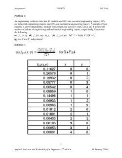 An engineering statistics class has 40 st