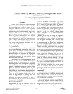 An Enhanced Theory of Learning Including Learning from the Future