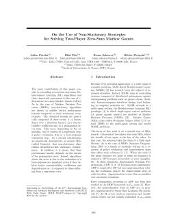 On the Use of Non-Stationary Strategies for Solving Two