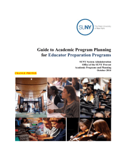 Guide to Academic Program Planning for Educator