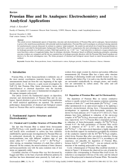 Prussian Blue and Its Analogues: Electrochemistry and Analytical