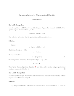 Sample of Mathematical English