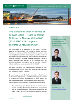 The standard of proof for service of demand letters