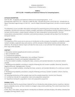 Probability and Statistical Inference for