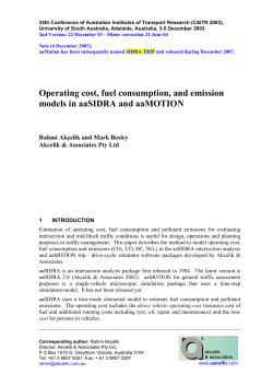 Operating cost, fuel consumption, and emission
