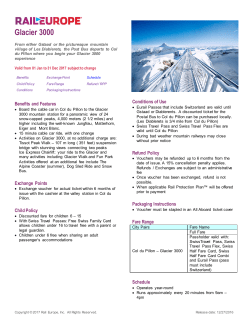 Glacier 3000 - Rail Europe Agent