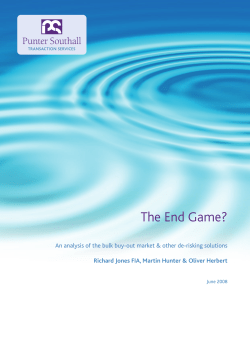 The End Game? - Punter Southall Transaction Services