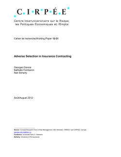 Adverse Selection in Insurance Contracting