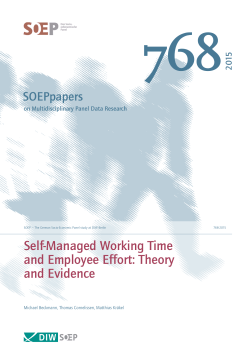 Self-managed working time and employee effort: Theory and evidence
