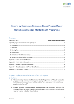 NCL Mental Health Programme Reference Group