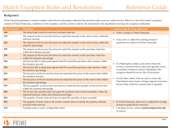 Match Exception Rules and Resolutions Reference Guide