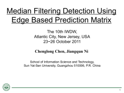 Median Filtering Detection Using Edge Based Prediction Matrix