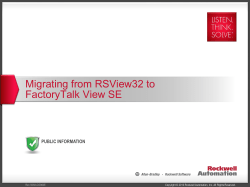 RSView32 to FactoryTalk View SE Migration Guide