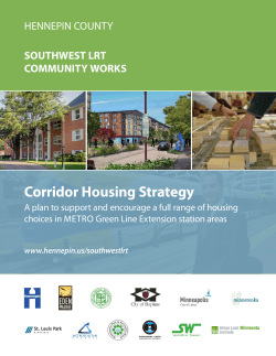 Corridor Housing Strategy