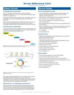 Print version - Scrum Reference Card