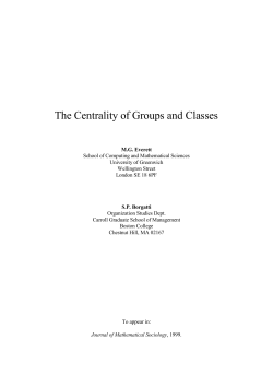 papers/borgatti - The Centrality of Groups and Classes