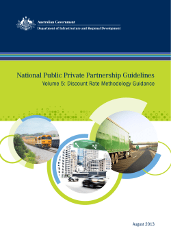 National PPP Guidelines Volume 5 Discount Rate Methodology