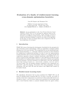 Evaluation of a family of reinforcement learning