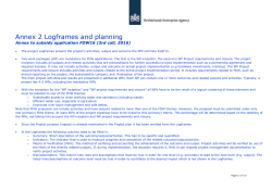 FDW16 Annex 2 Logframes and planning