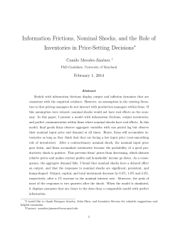 Information Frictions, Nominal Shocks, and the Role of Inventories in