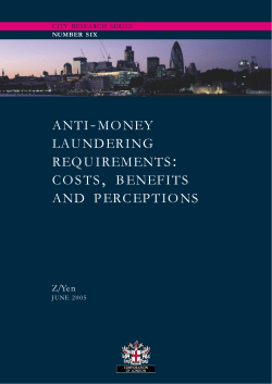 anti-money laundering requirements: costs, benefits and