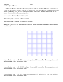 Alg 3 Unit 2 Systems of equations Quiz #2 Practice Alg 3 Pet sitters