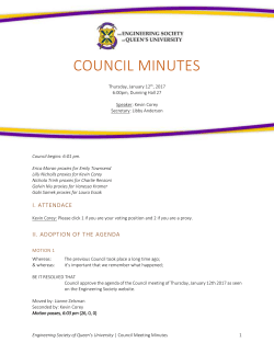 Meeting Minutes - Queen`s EngSoc