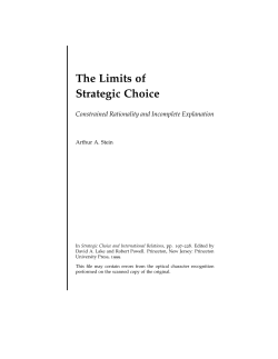 The Limits of Strategic Choice