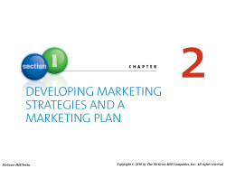 developing marketing strategies and a marketing plan
