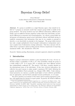 Bayesian Group Belief