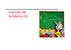 Instruction Set Architecture (II)