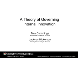 A Theory of Governing Internal Innovation