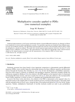 Multiplicative cascades applied to PDEs (two numerical examples)