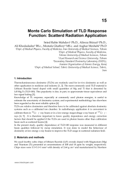 Monte Carlo Simulation of TLD Response Function