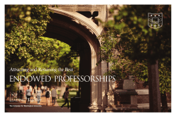 endowed professorships - Leading Together: The Campaign for