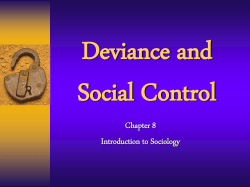 Deviance and Social Control