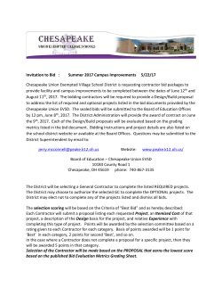 2017 Bid Specs - Chesapeake Union Home