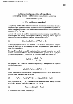 Arithmetical properties of functions satisfying linear q