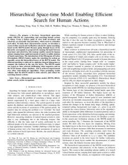 Hierarchical Space-time Model Enabling Efficient Search for Human