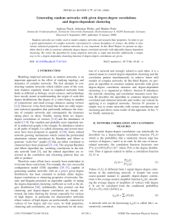 Generating random networks with given degree