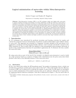 Logical minimisation of meta-rules within Meta