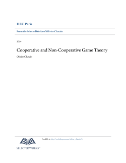 Cooperative and Non-Cooperative Game Theory