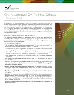 Grandparented CA Firm Information Sheet