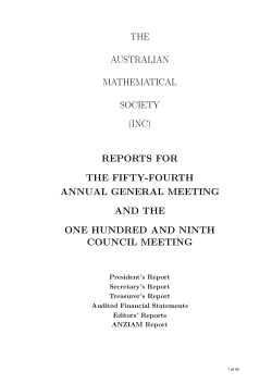 the australian mathematical society